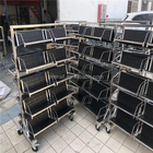 Meraif High Quality Stainless Steel Antistatic Turnove Hanging Basket, SMT PCB Reel Storage Trolley Cart with Hanging Racks
